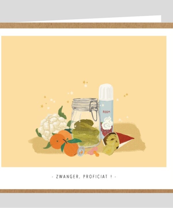 Wenskaart - Zwanger! Proficiat!