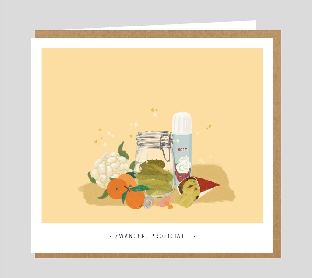 Wenskaart - Zwanger! Proficiat!