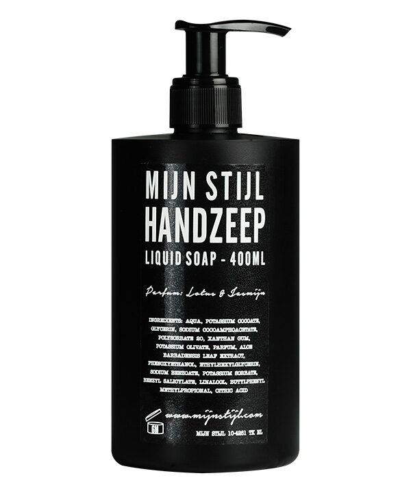 Handzeep Lotus Jasmijn 400 ML – zwarte fles