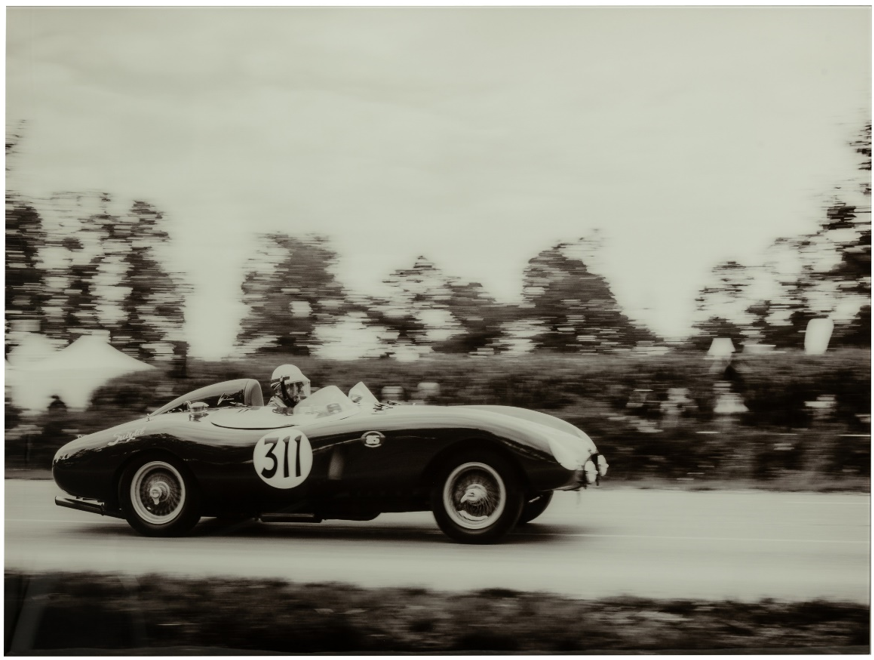 Wanddeco racewagen - Zwart/Wit