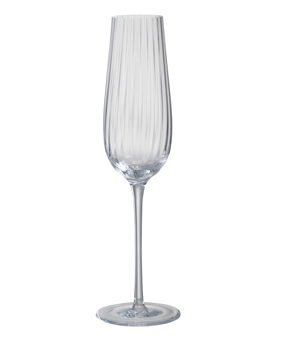 Champagneglas- strepen glas