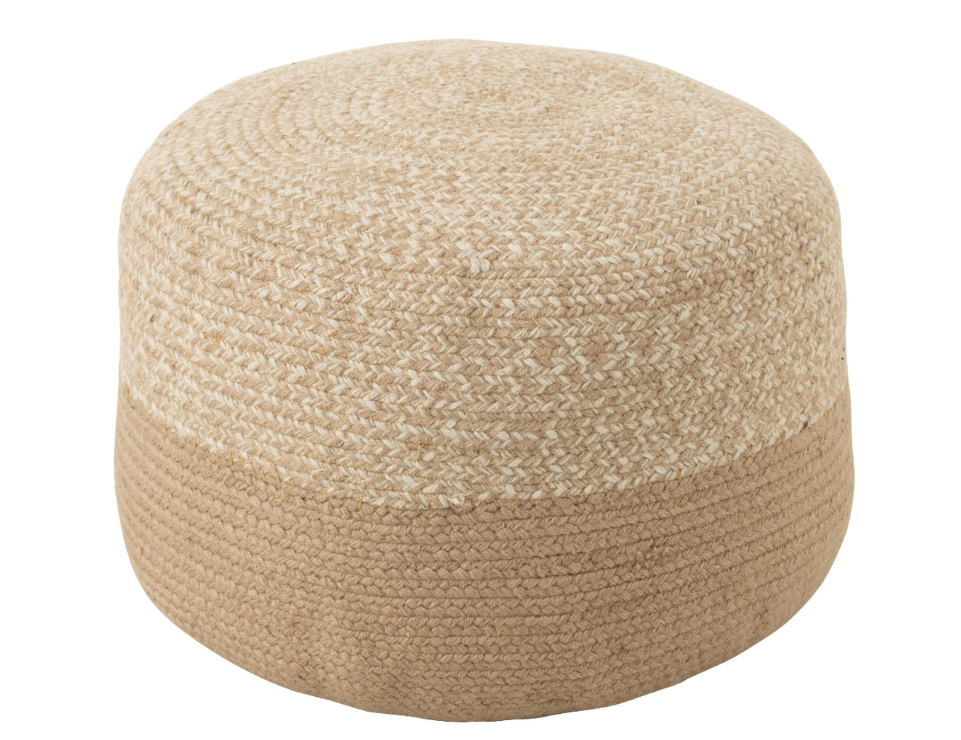 Poef Miami outdoor - streep naturel/ wit