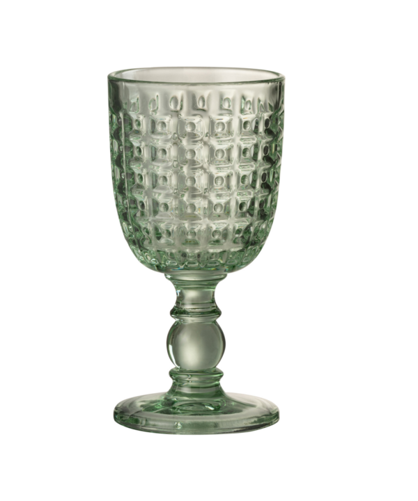 Drinkglas op voet motief glas - groen