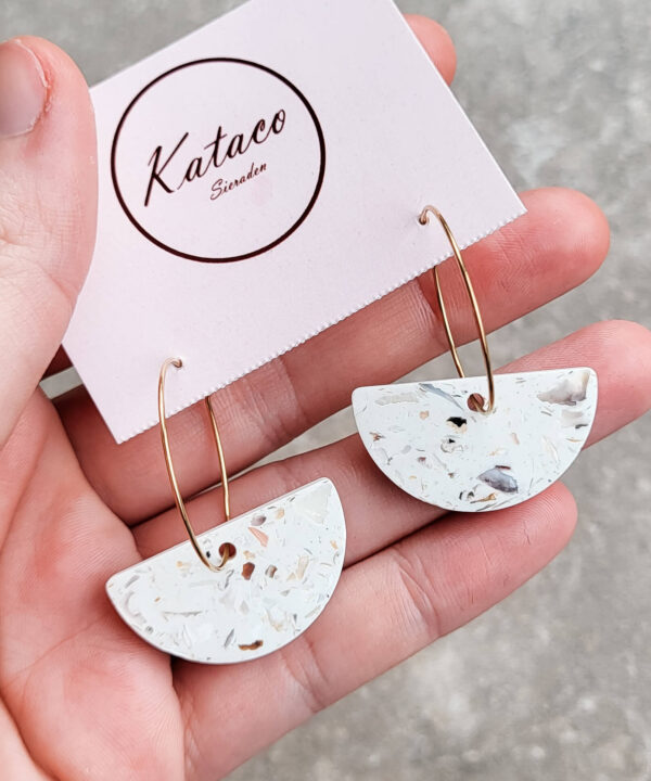 Halve maan oorbellen - schelpen