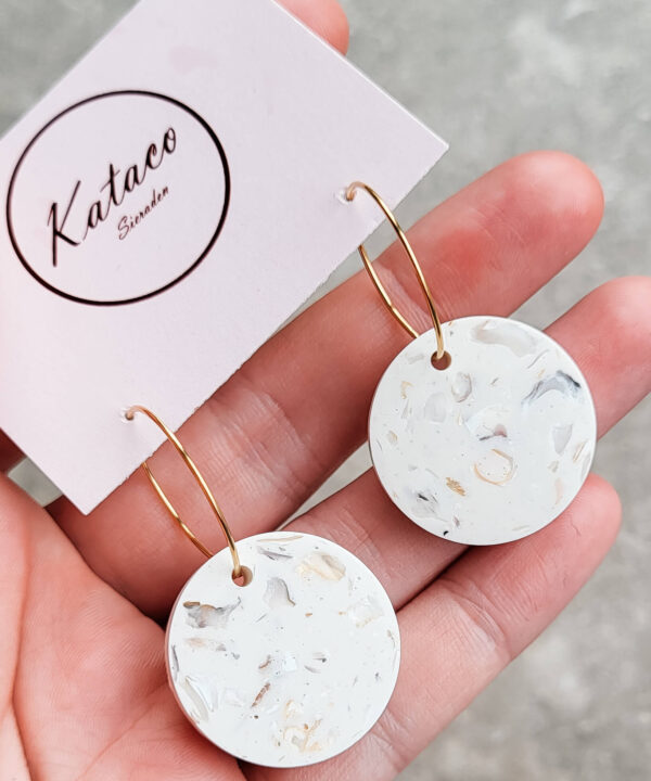 Ronde oorbellen - schelpen