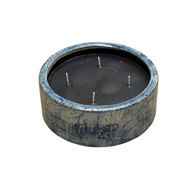 Binnenhuiskaars Mandy bowl - Leathery notes