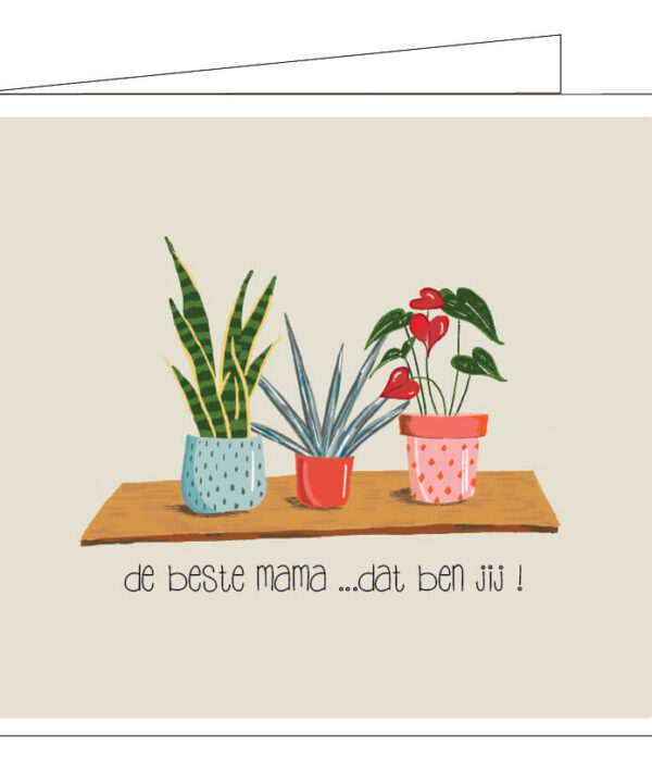 Wenskaart  - de beste mama