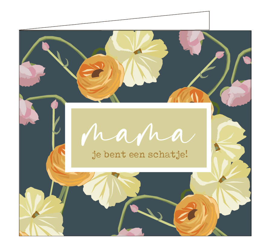 Wenskaart  - mama jij bent een toppertje