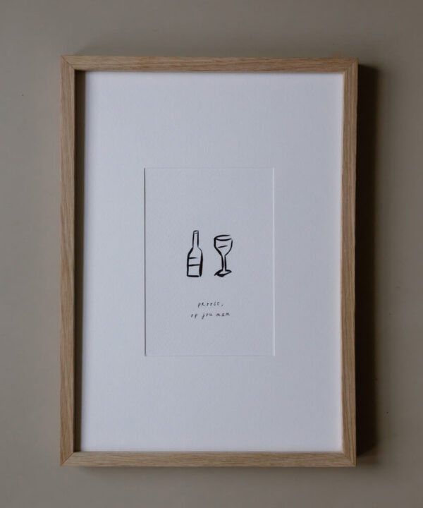 Ingelijste poster - proost, op jou mam!