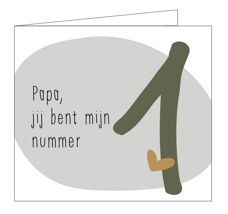 Wenskaart  - Papa, jij bent mijn nummer 1!