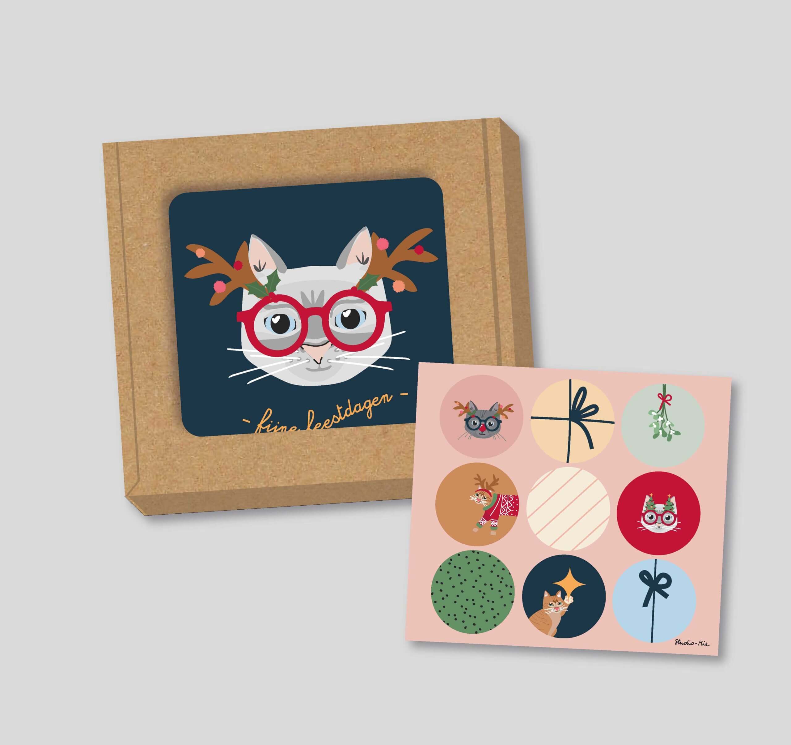 Kerstbox 8 kaarten - Charlie