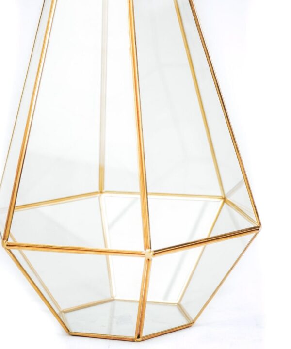 Lantaarn - Hurricane glass & brass