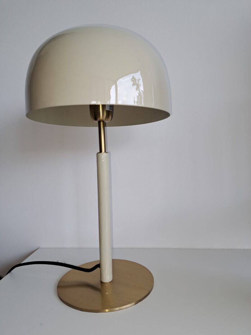 Tafellamp - metaal/ beige