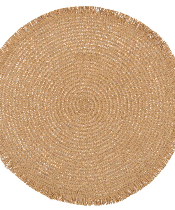 Placemat - Rond lichtbruin