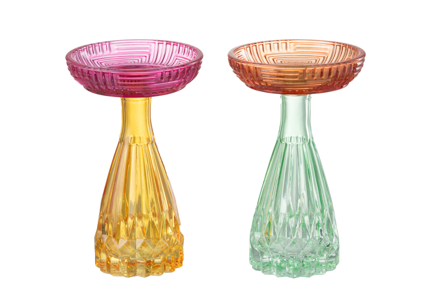 Kaarshouder - Glas set van 2