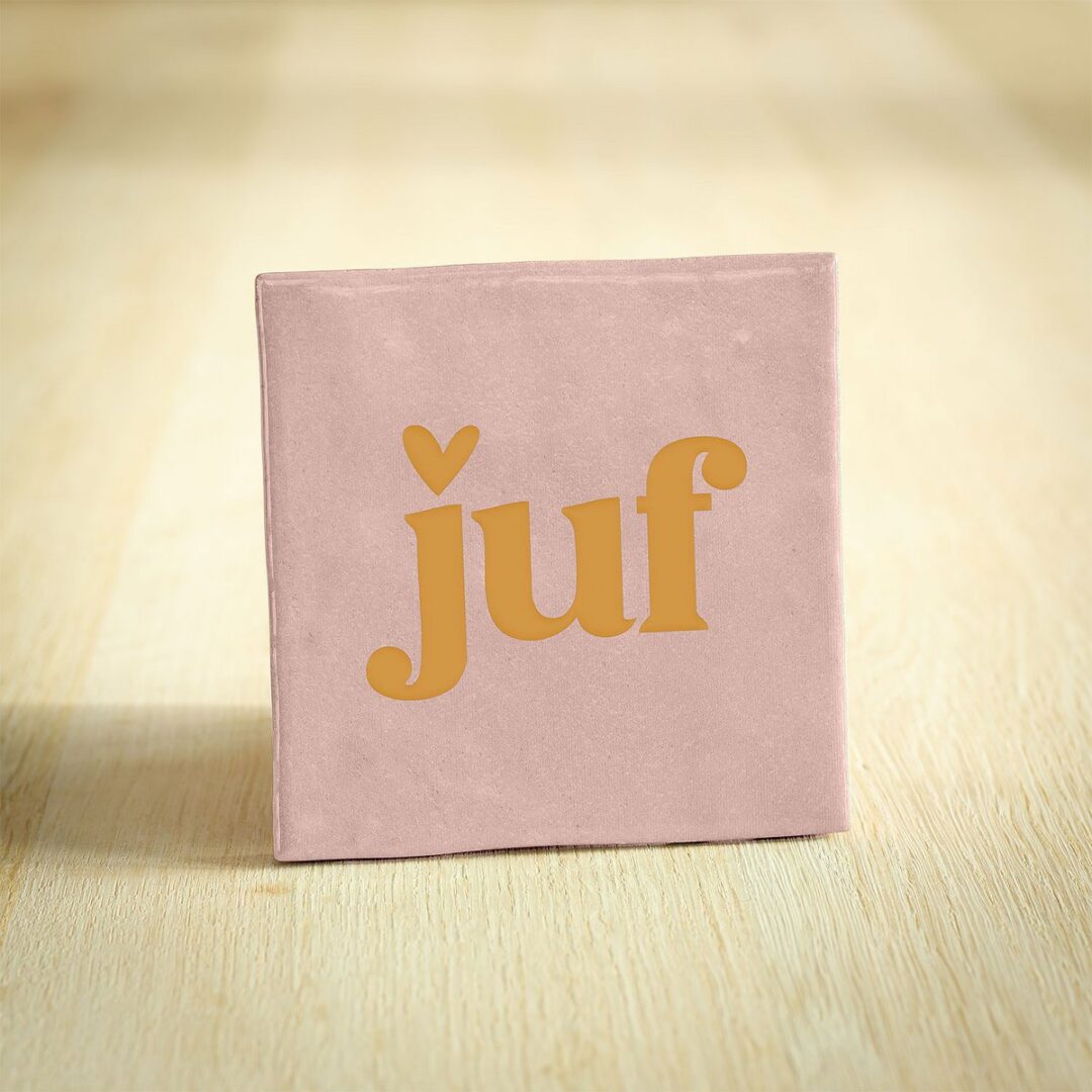 Tegeltje - Juf met hartje