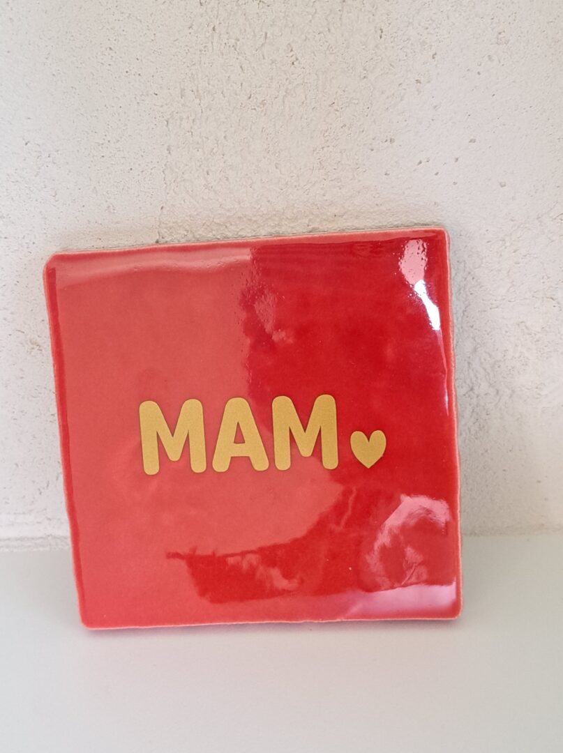 Tegeltje - Mam met hartje
